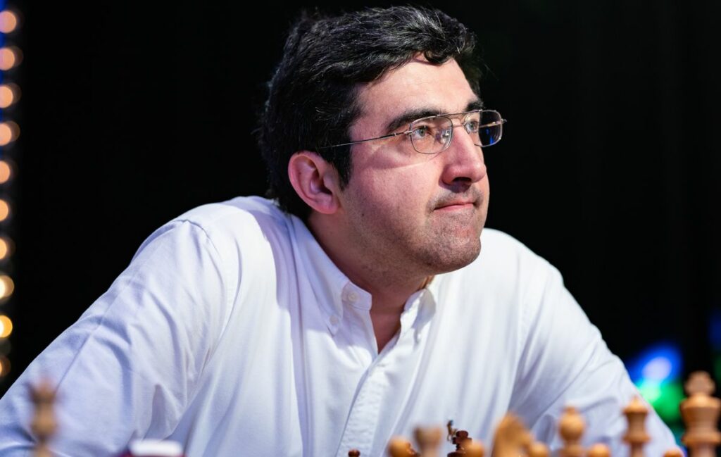 Vladimir Kramnik at the 2018 Paris Grand Chess Tour.