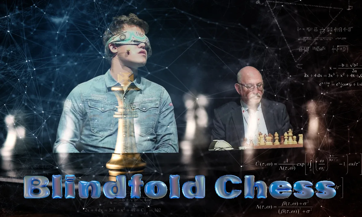 Magnus Carlsen playing blindfold chess